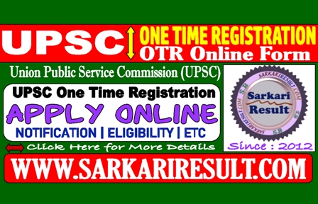 One Registration OTR Online Form 2023